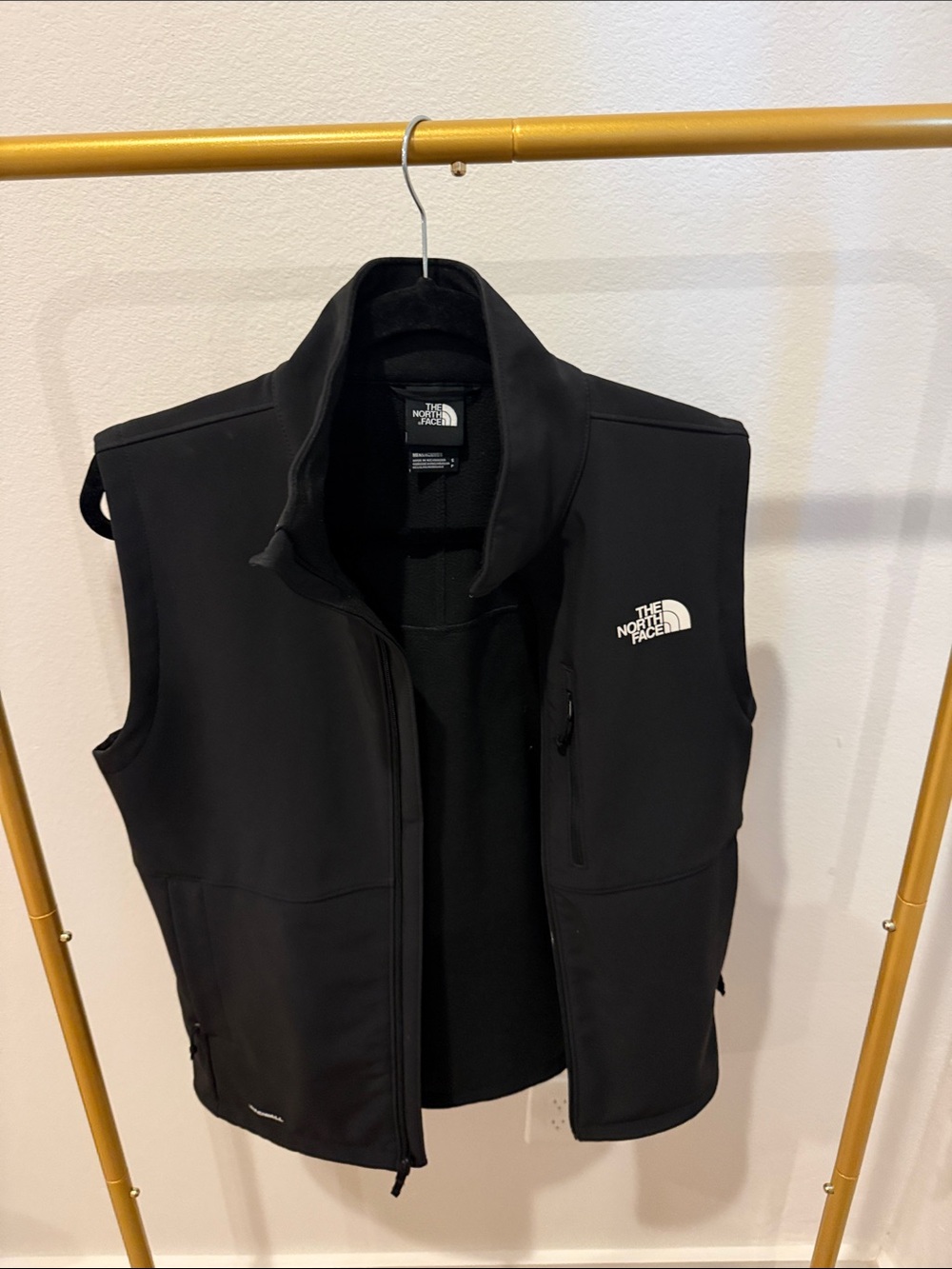 The North Face Black Softshell Vest with Chest Logo